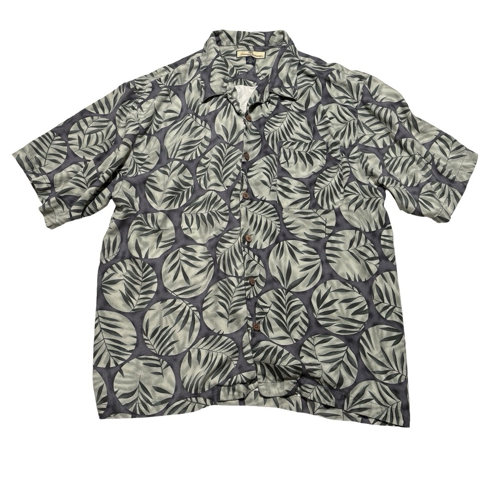 Tommy Bahama 100% Silk Hawaiian Short Sleeve Camp Button Up Shirt XL 25 x 30